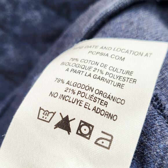 Patagonia Navy Blue & Red Organic Cotton Quilted Snap-T Pullover Men’s Size M - Picture 7 of 9